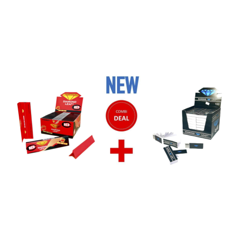 DIAMOND LEAF RED SLIM + DIAMOND LEAF FILTER TIPS COMBIDEAL