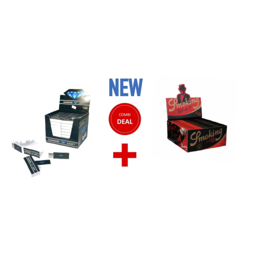 SMOKING BLACK + DIAMOND LEAF FILTER TIPS COMBIDEAL