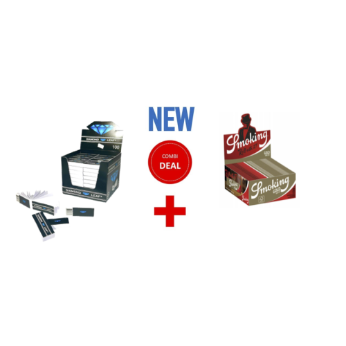 SMOKING GOLD + DIAMOND LEAF FILTER TIPS COMBIDEAL