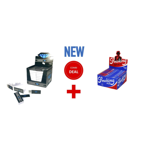 SMOKING BLUE + DIAMOND LEAF FILTER TIPS COMBI DEAL