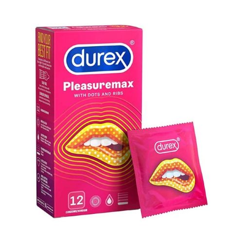 DUREX PLEASUREMAX WITH DOTS AND RIBS BOX/12 CONDOOMS