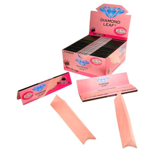 DIAMOND LEAF PINK KING SIZE SLIM BOX/50