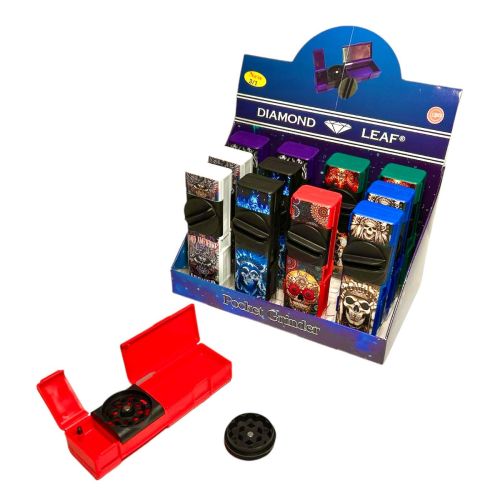 DIAMOND LEAF POCKET GRINDER + STORAGE 3 IN 1
