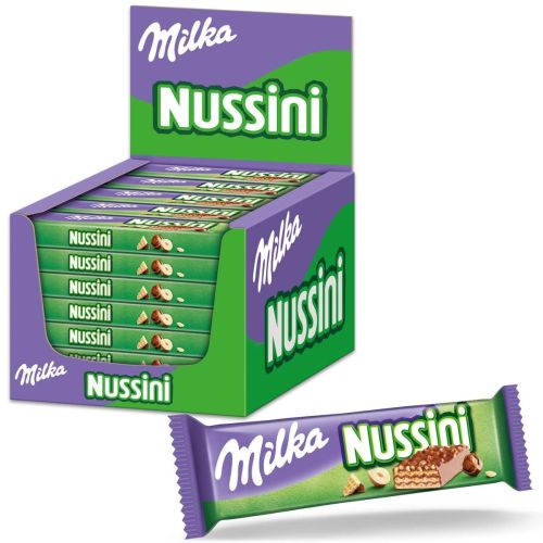 MILKA NUSSINI CHOCOLADE HAZELNOOT REEP BOX/35 REPEN