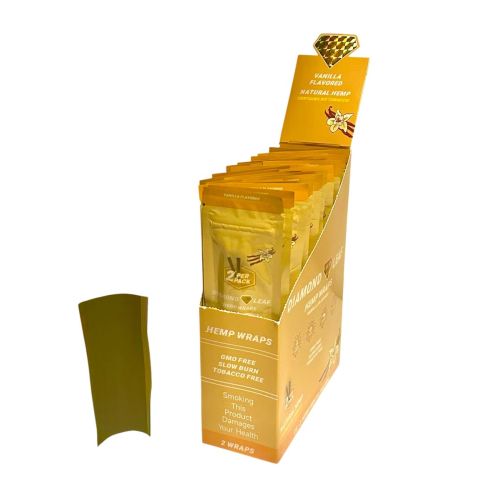 DIAMOND LEAF VANILLA FLAVOURED HEMP WRAPS 1 PACK