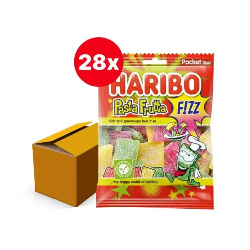 HARIBO PASTA FRUTTA ZURE SNOEPJES 28 x 70 GRAM ZAKJES BOX/28