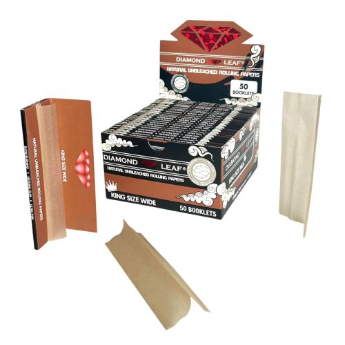 DIAMOND LEAF BROWN KING SIZE PAPERS BOX/50