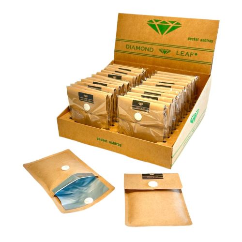 DIAMOND LEAF POCKET ASHTRAY BOX/24