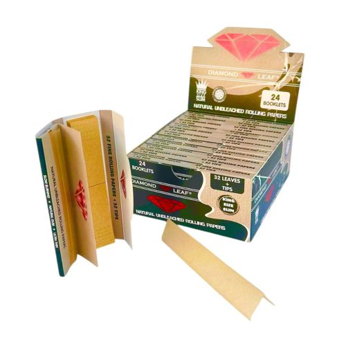DIAMOND LEAF UNBLEACHED + FILTER TIPS BOX/24