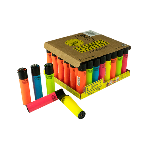 Clipper Solide Colour lighters box/48