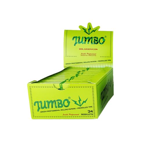 Jumbo Green Kingsize Slim vloei + filtertips | 24 pakjes