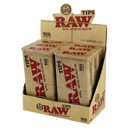 RAW® Prerolled tips in metal case