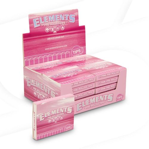 ELEMENTS PINK PRE ROLLED TIPS BOX/20