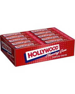 Hollywood | Kauwgom | Strawberry | Doos van 30 pakjes