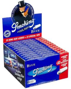 Smoking Blue Kingsize vloei + tips | 24 pakjes