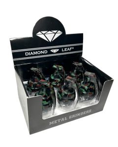 DIAMOND LEAF GRENADE GRINDERS 3 PARTS /BOX 6