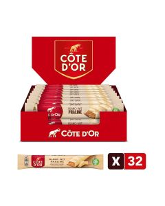 Côte d'Or chocoladerepen - praliné wit - 46g x 32 repen