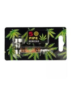 BLISTER PACK METAL PIPE + 5 SCREENS