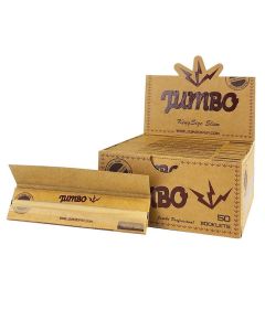 Jumbo Brown Kingsize Slim rolling papers | 50 packs