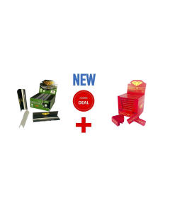 DIAMOND LEAF KING SIZE SLIM + RED COLOURED FILTER TIPS COMBIDEAL