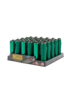 CLIPPER LIGHTERS METALLIC GREEN DEVIL BOX/30