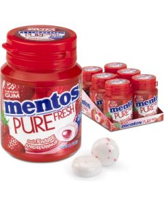 MENTOS STRAWBERRY BOTTLE 6 x 60GR BOX/6