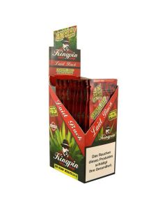 KINGPIN - HEMPWRAPS LAID BLACK STRAWBERRY 25 x 4 HEMPWRAPS BOX/25