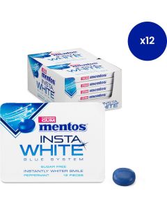 MENTOS INSTA WHITE KAUWGOM - 12 PAKJES