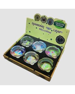 DIAMOND LEAF GLASS ASHTRAY PRINTED BOX  /6